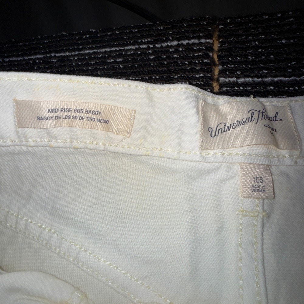Universal Thread 90s Baggy Jeans Women 10 Short NWT Yellow Mid Rise Cotton - Picture 5 of 9